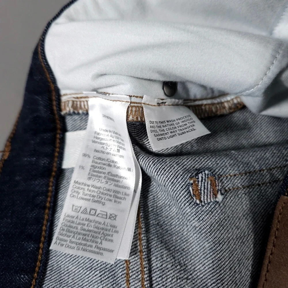 Madewell '90s Straight Jeans Women 32 Blue NM187 DM7103 Indigo High Rise Denim - Picture 4 of 9